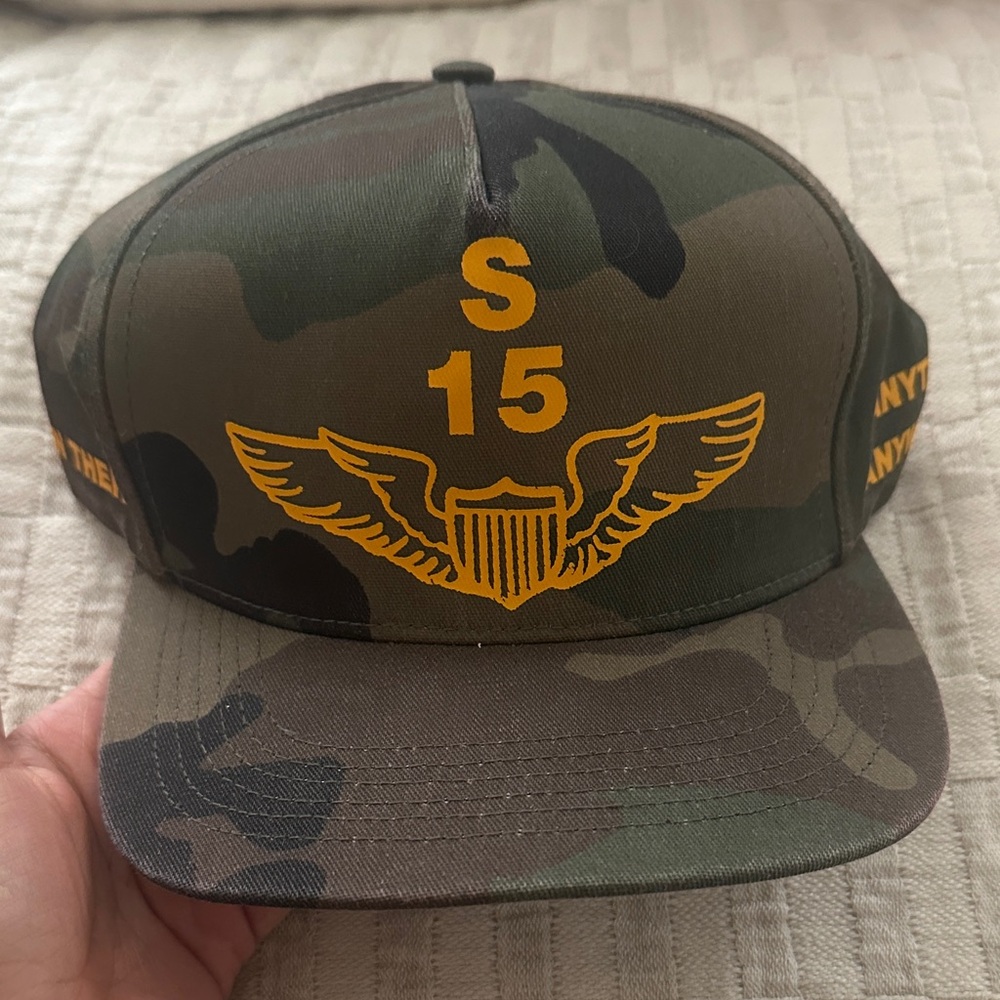 Supreme Camouflage 19th hole Hat with Yellow Accent